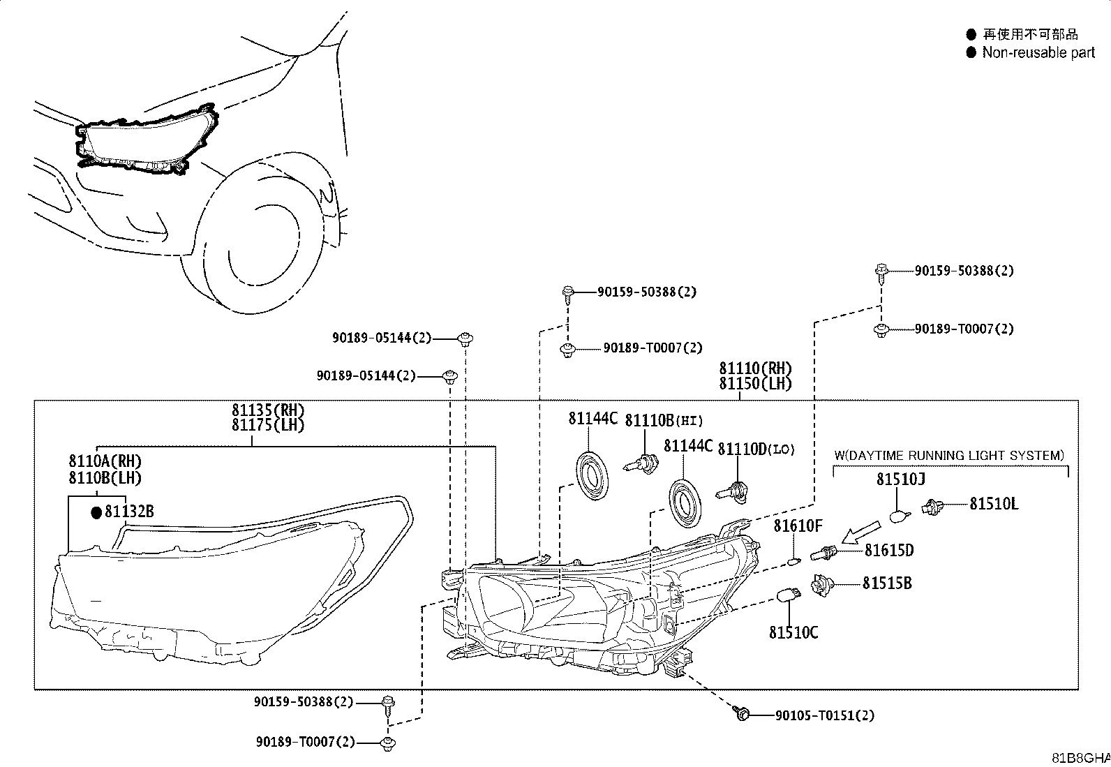 81150-YP442 HEADLAMP ASSY, LH product image