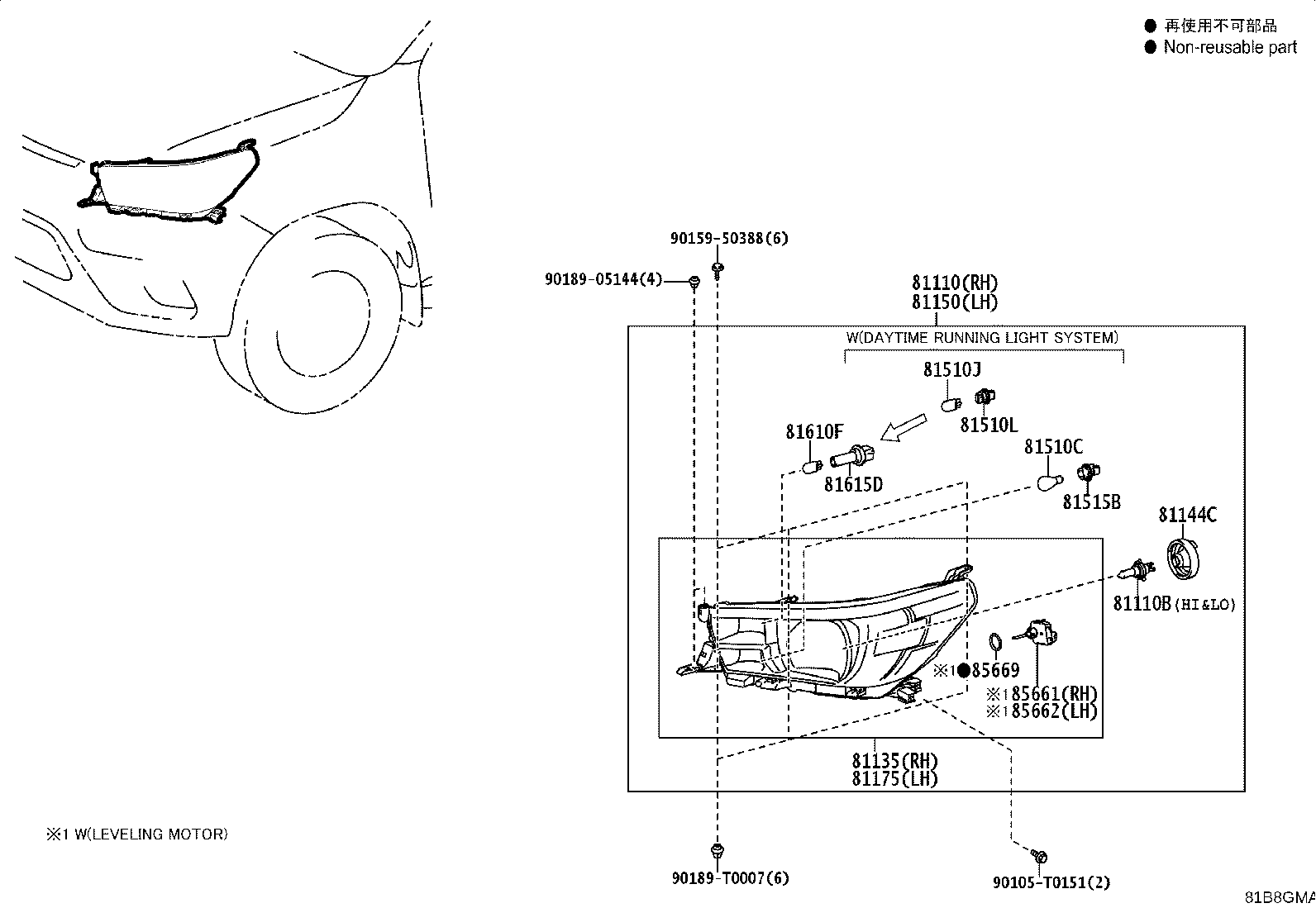 81150-YP422 HEADLAMP ASSY, LH product image