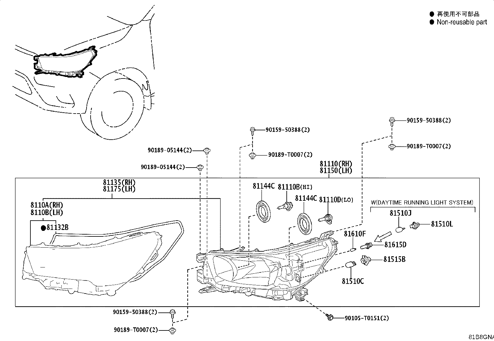 81150-YP422 HEADLAMP ASSY, LH product image