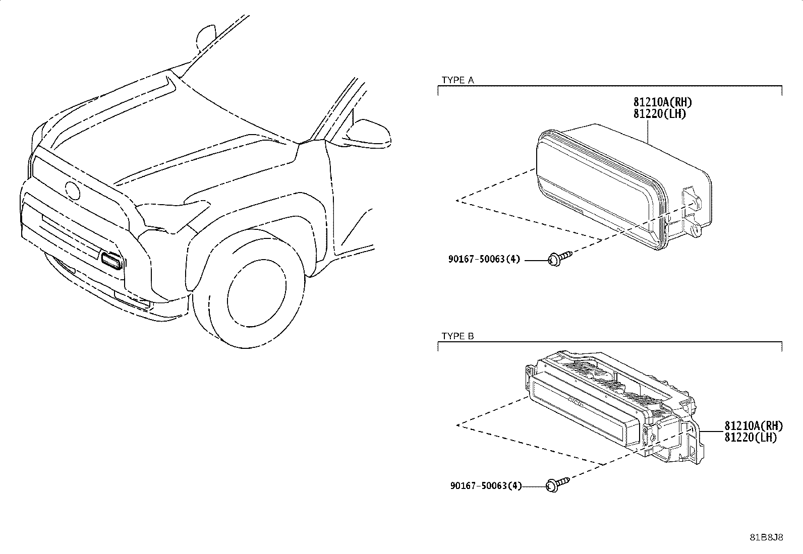 Toyota 81210-35080 LAMP ASSY, FOG, RH