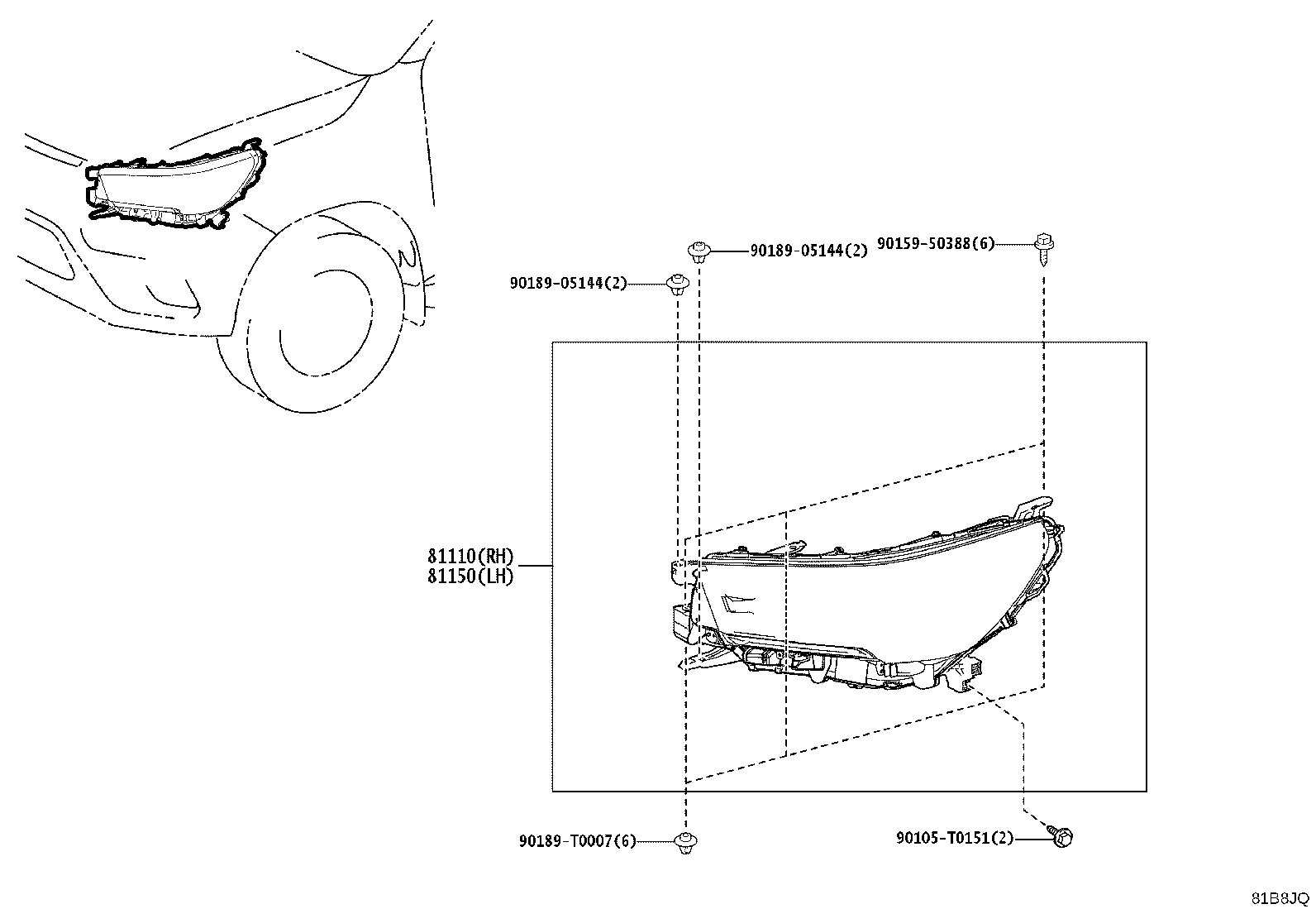 81150-YP442 HEADLAMP ASSY, LH product image