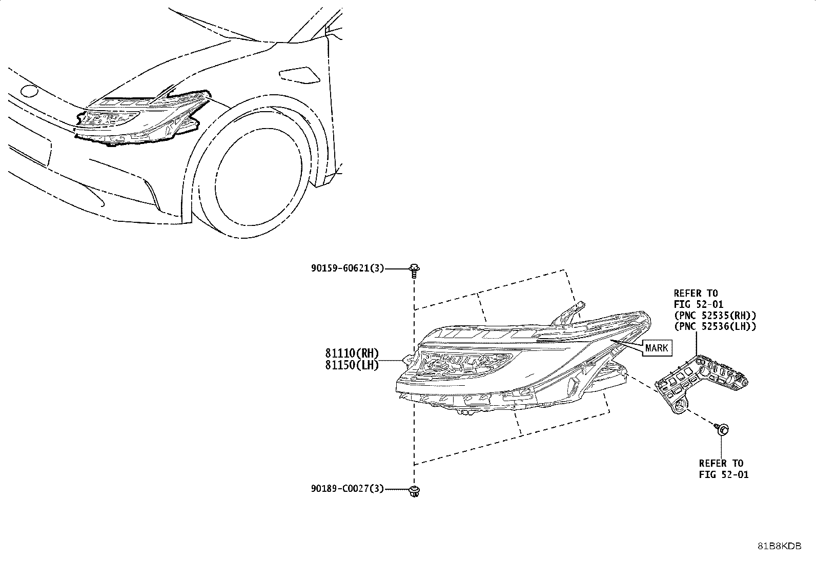 81150-03041 HEADLAMP ASSY, LH product image