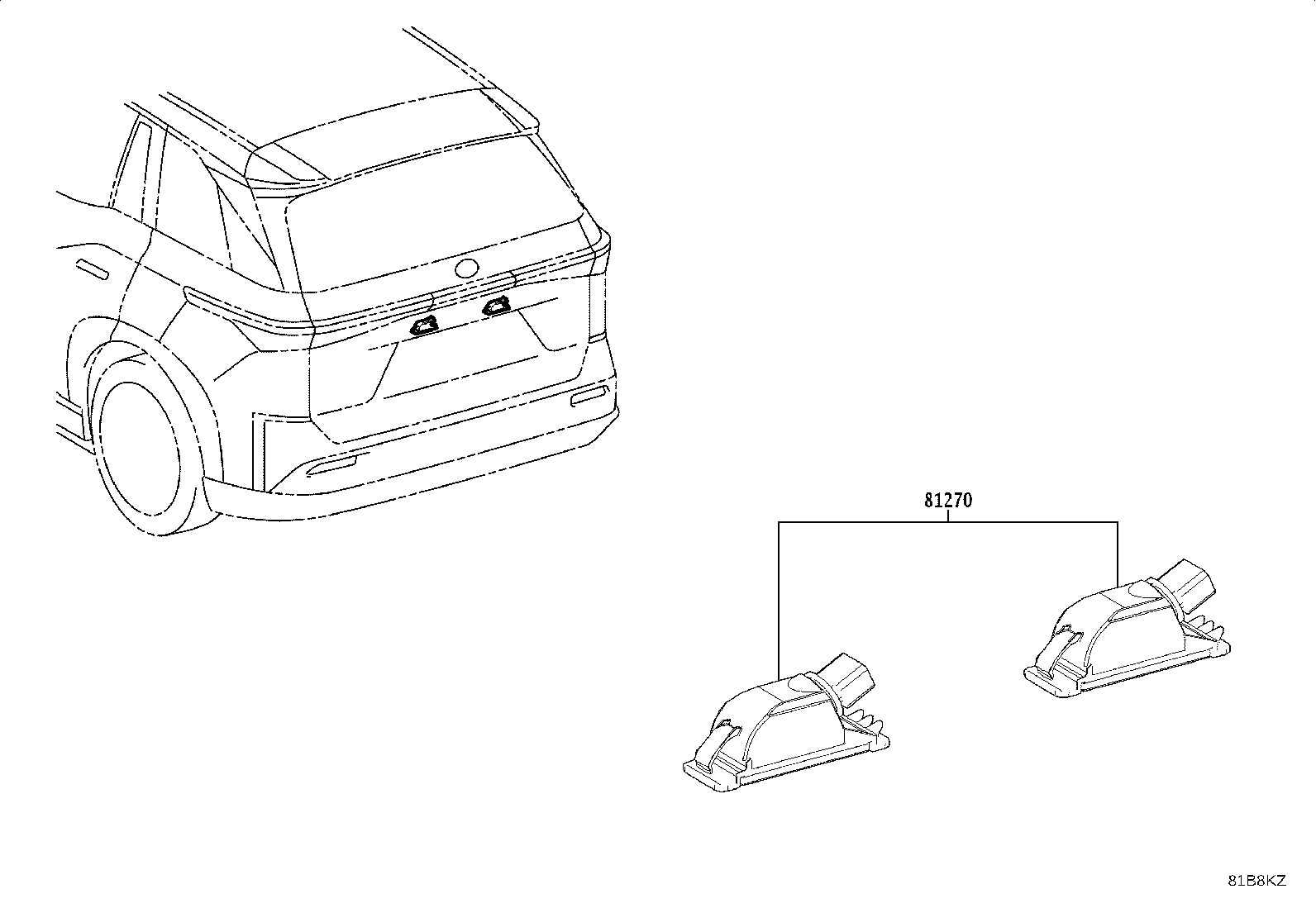 81270-YL010 LAMP ASSY, LICENSE PLATE product image