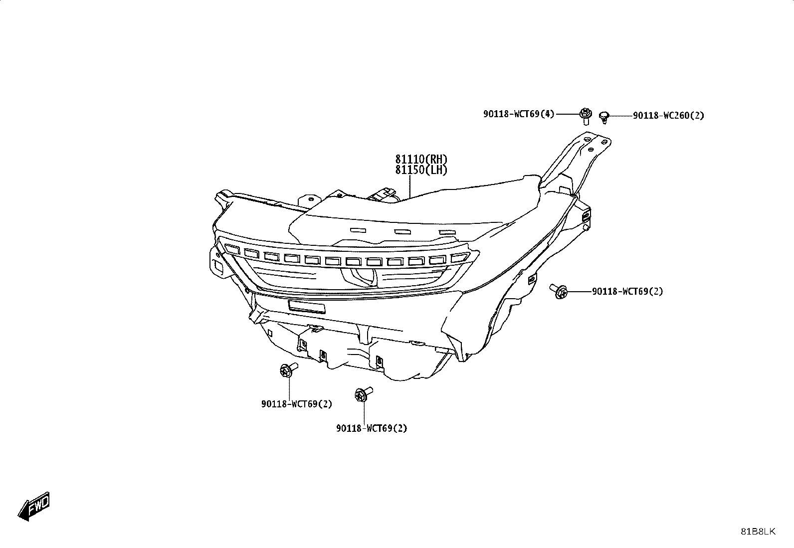 81150-WC034 HEADLAMP ASSY, LH product image