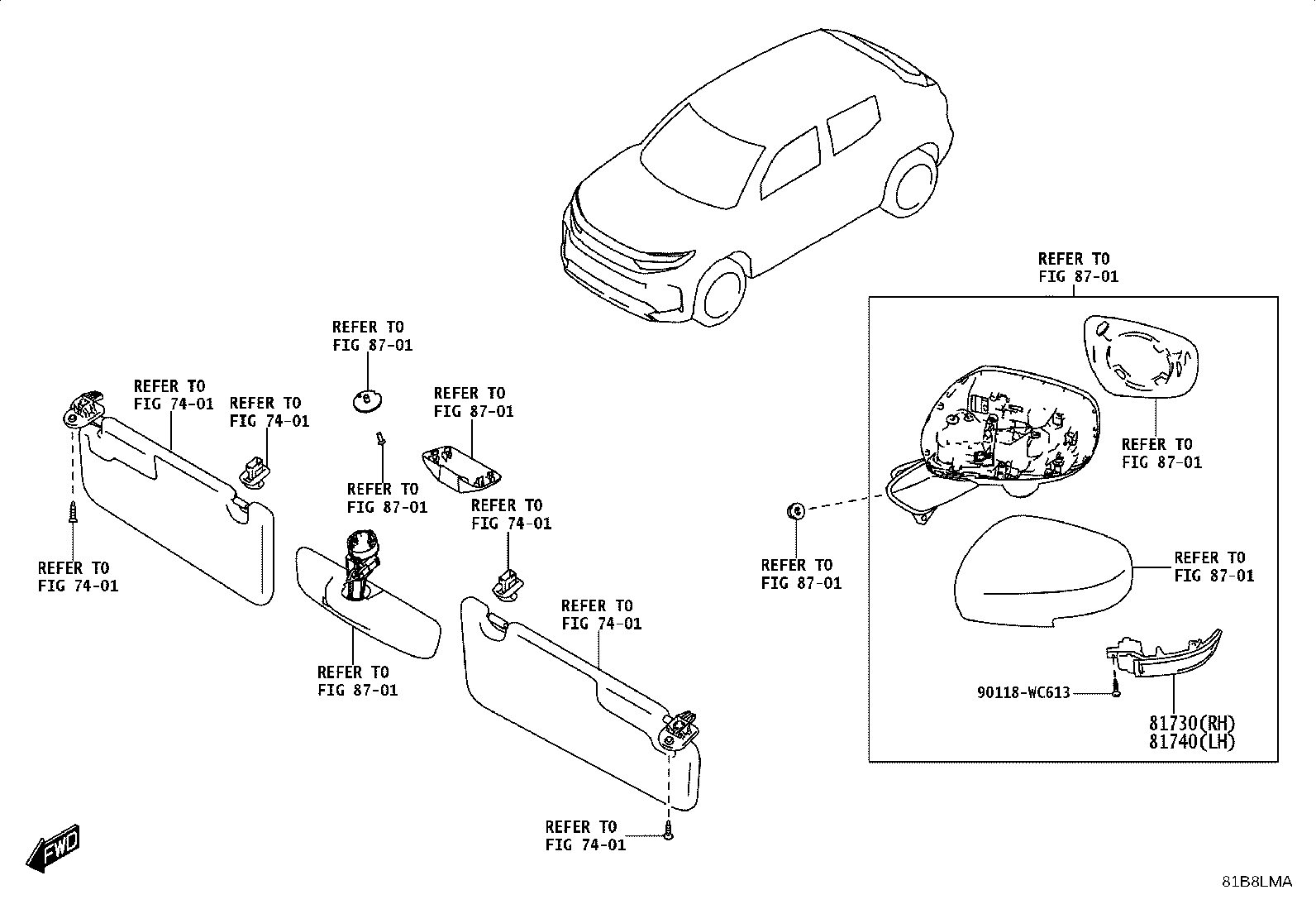 81740-WC006 LAMP ASSY, SIDE TURN SIGNAL, LH product image