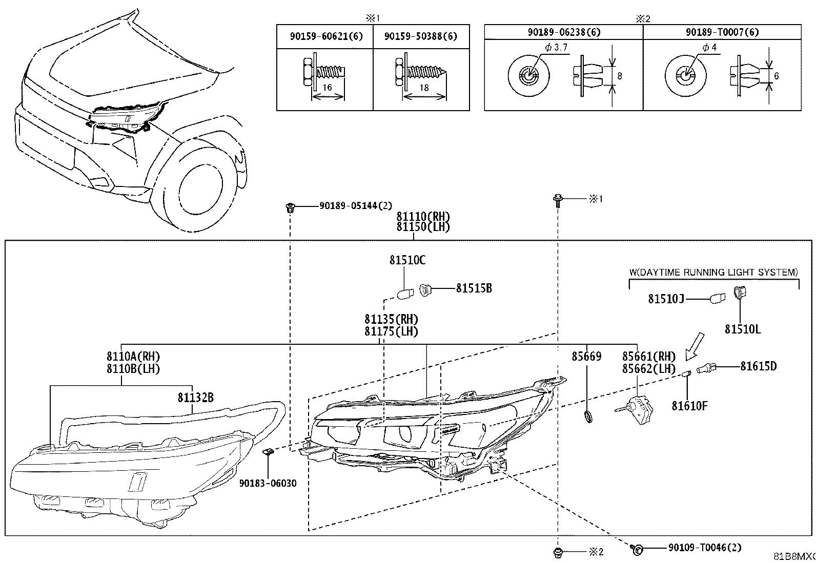 81145-F0010 UNIT ASSY, HEADLAMP, RH product image