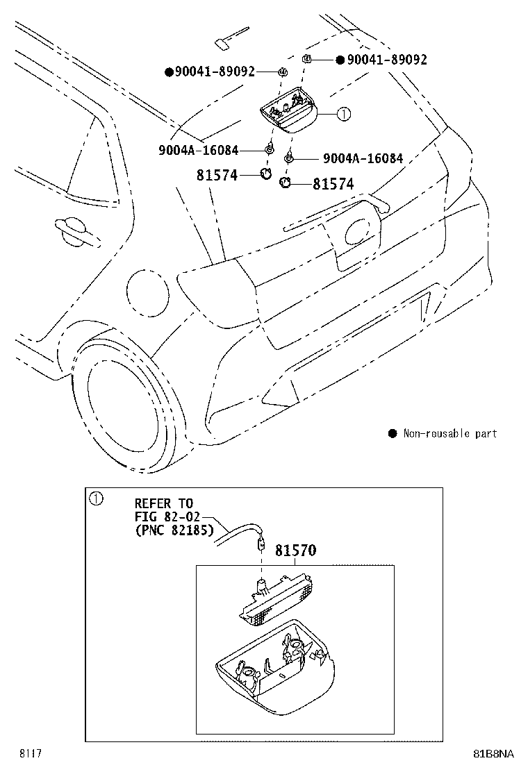 81952-BZ050 COVER, CENTER STOP LAMP product image