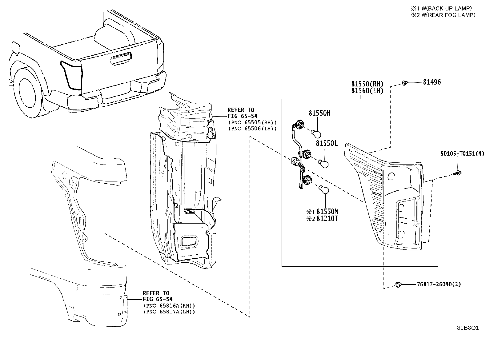 81560-0K720 LAMP ASSY, REAR COMBINATION, LH product image