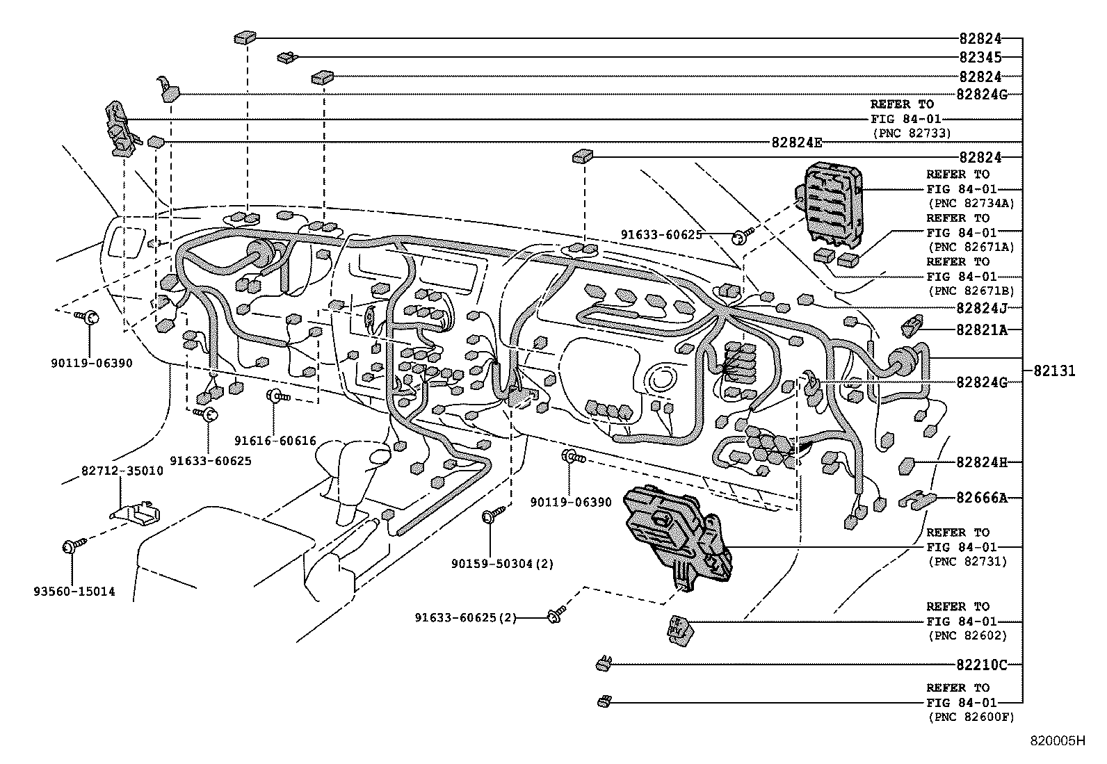 82166-60010 WIRE, CONSOLE BOX product image