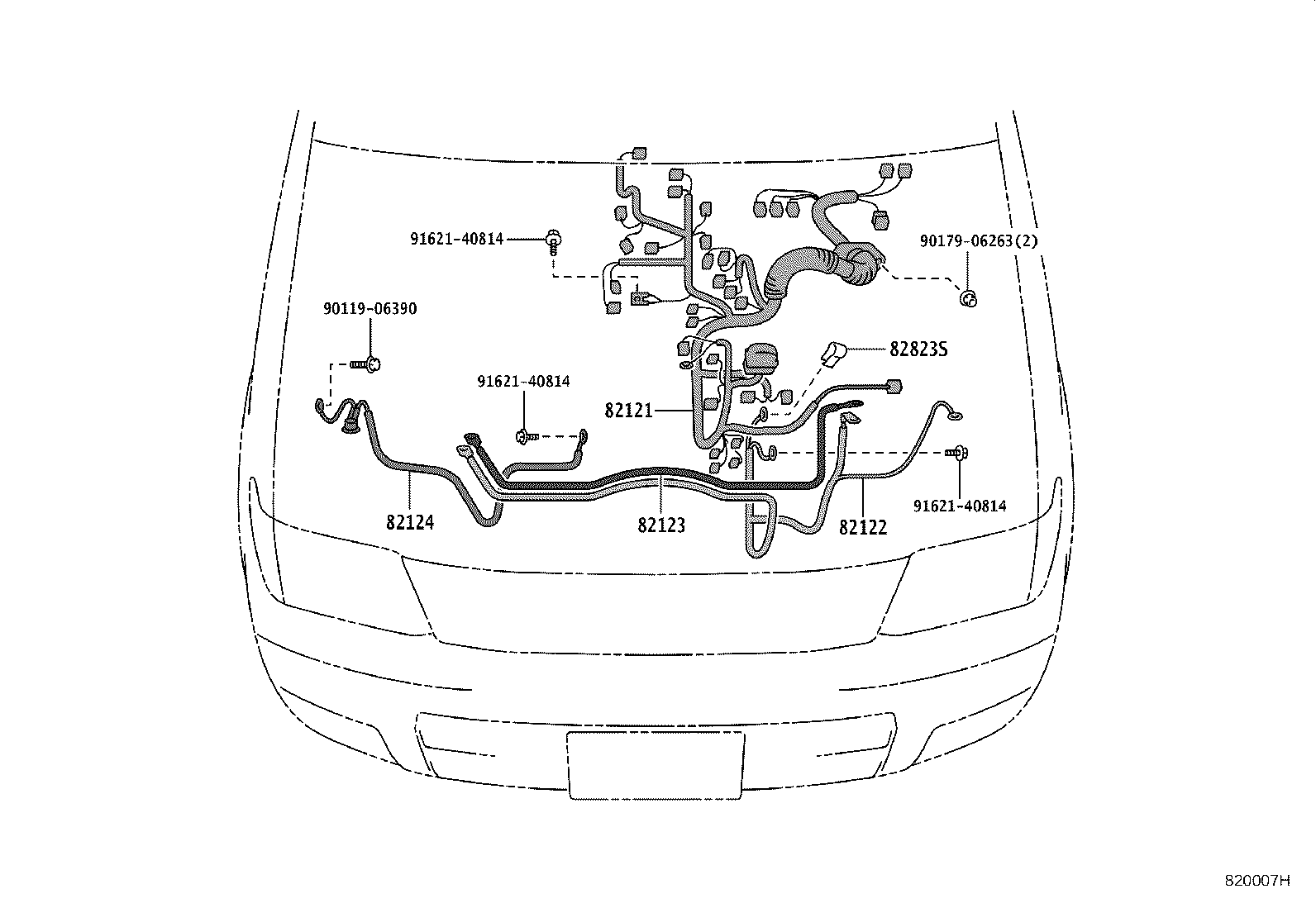 82166-60010 WIRE, CONSOLE BOX product image