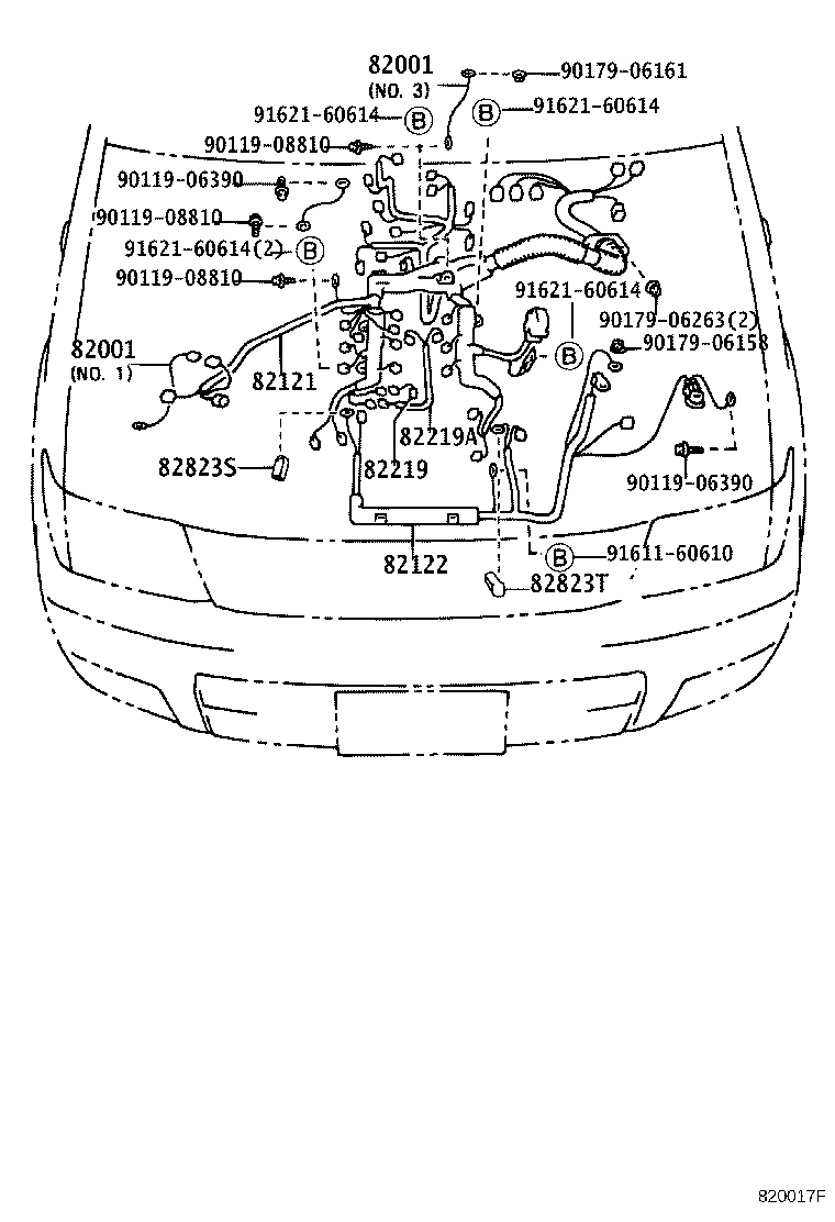 82124-60050 WIRE, ENGINE, NO.4 product image