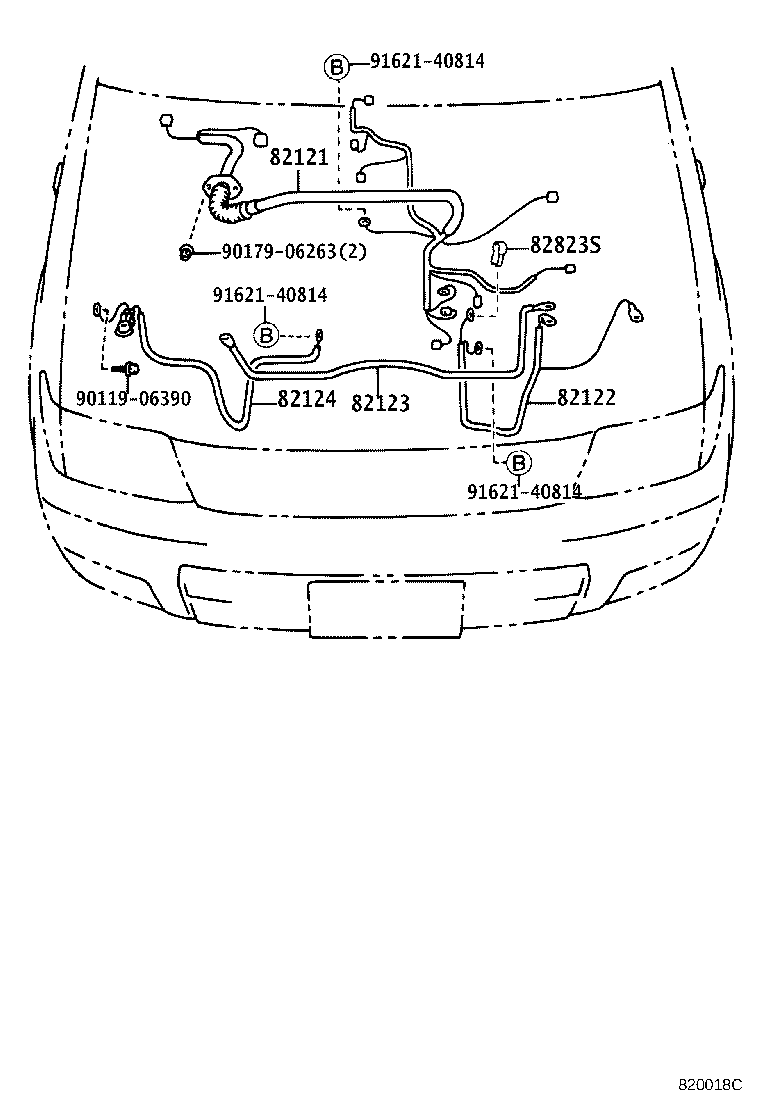 82124-60050 WIRE, ENGINE, NO.4 product image