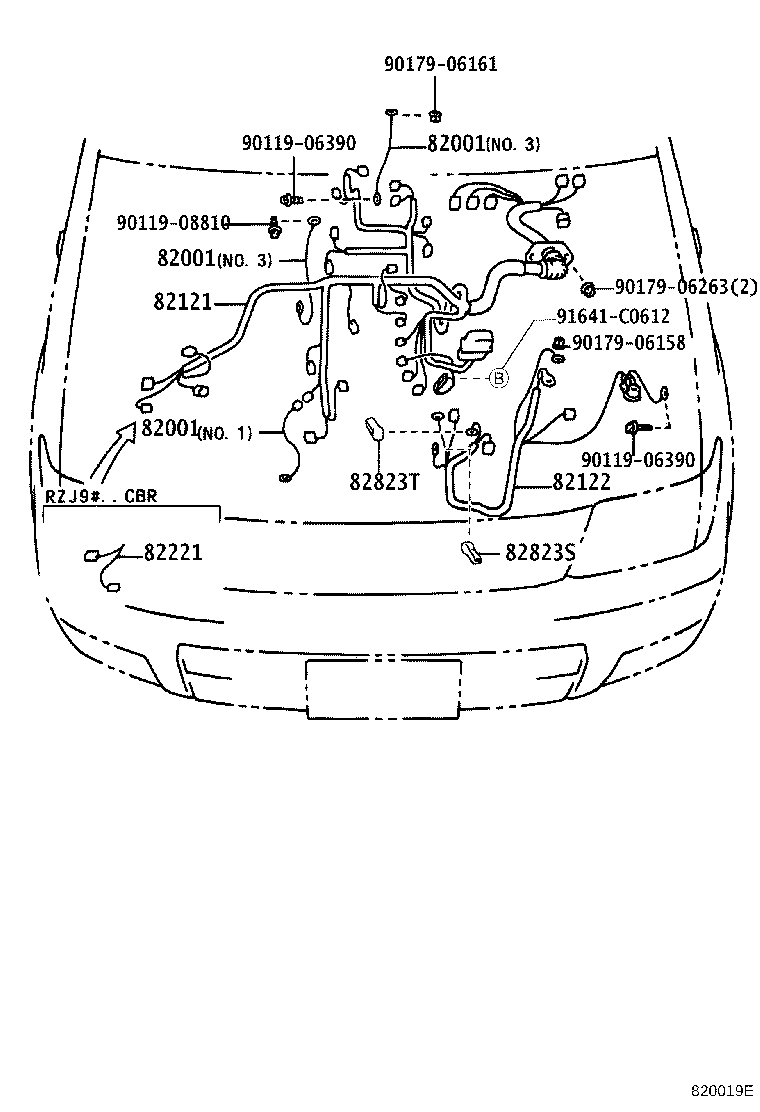 82124-60050 WIRE, ENGINE, NO.4 product image