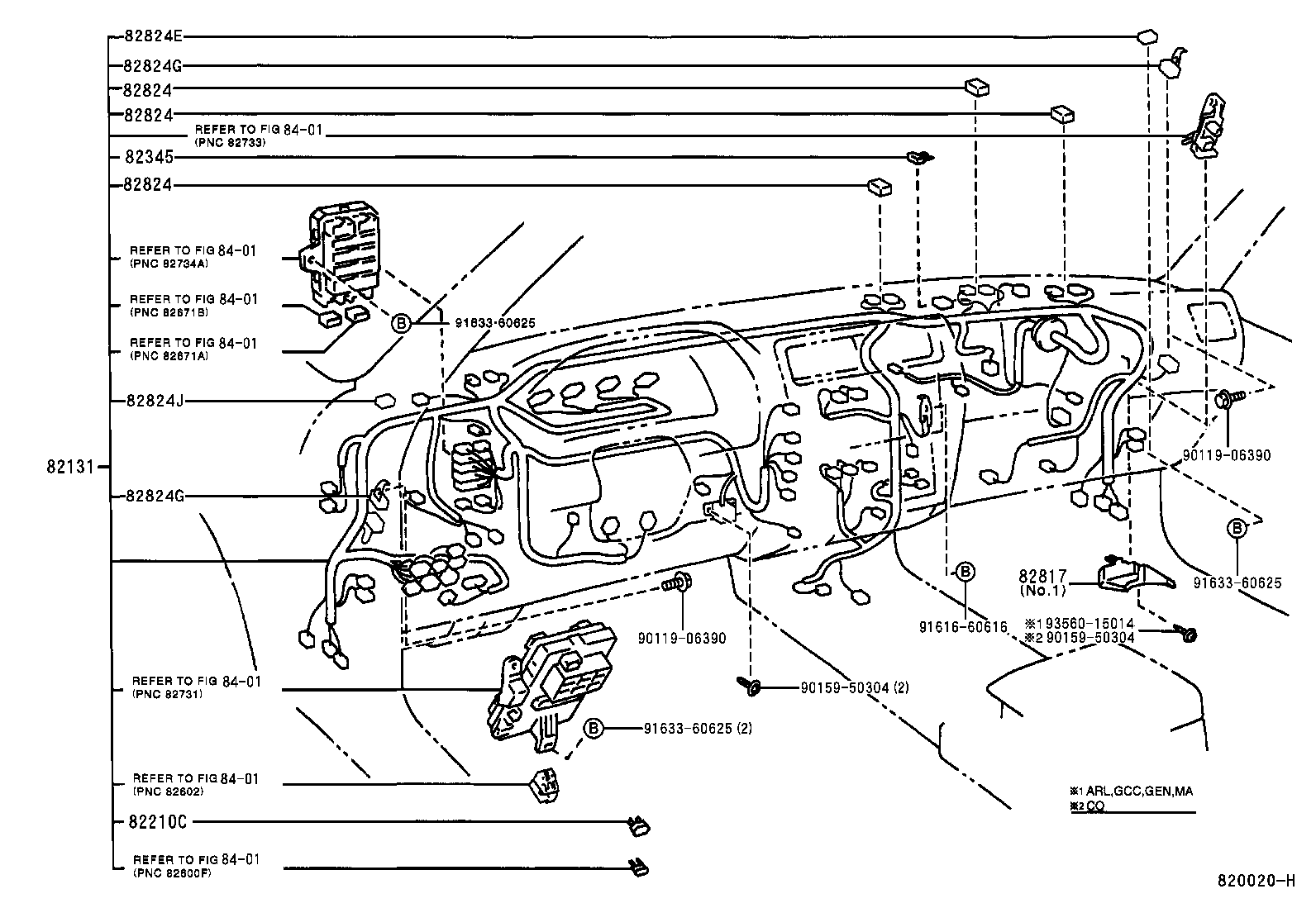 82124-60050 WIRE, ENGINE, NO.4 product image