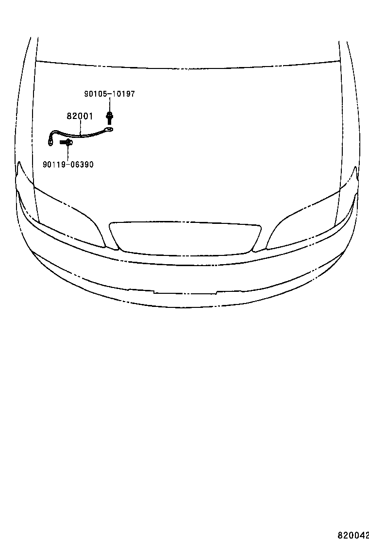 82154-44010 WIRE, REAR DOOR, NO.2 product image