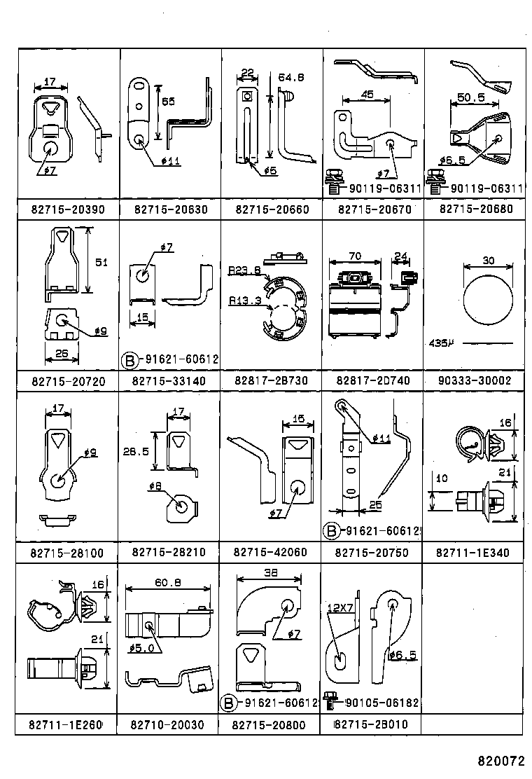 82183-20070 WIRE, LUGGAGE ROOM, NO.3 product image