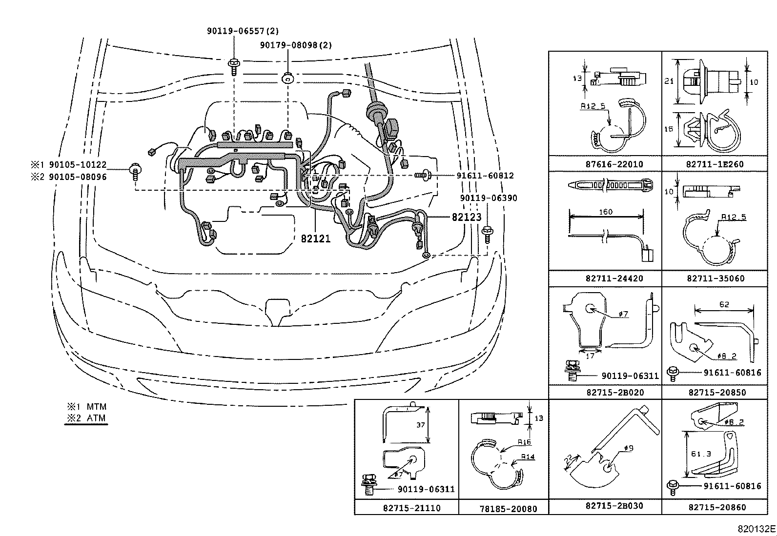 82151-2G402 WIRE, FRONT DOOR, RH product image