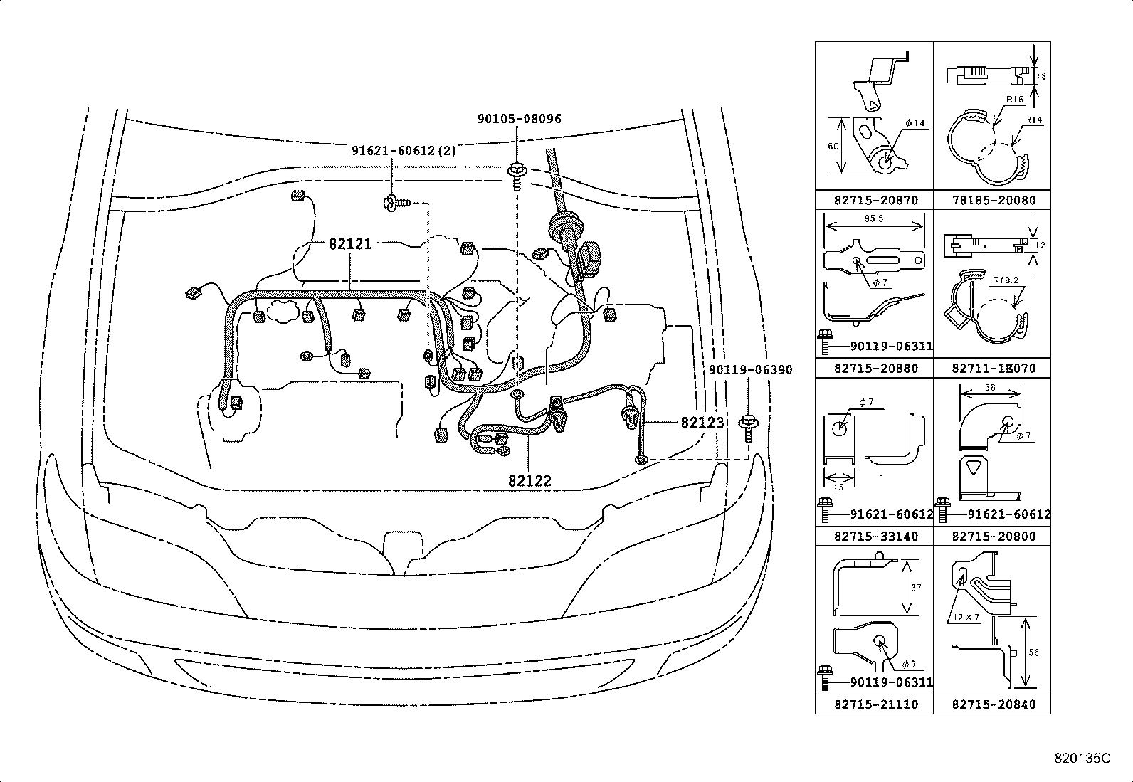 82151-2G402 WIRE, FRONT DOOR, RH product image
