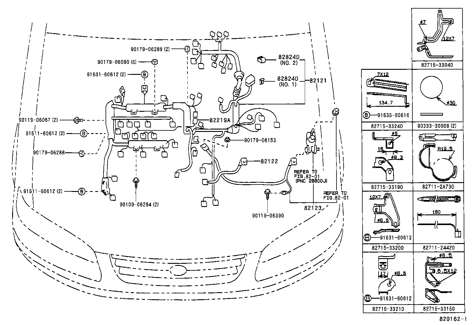 82151-33770 WIRE, FRONT DOOR, RH product image