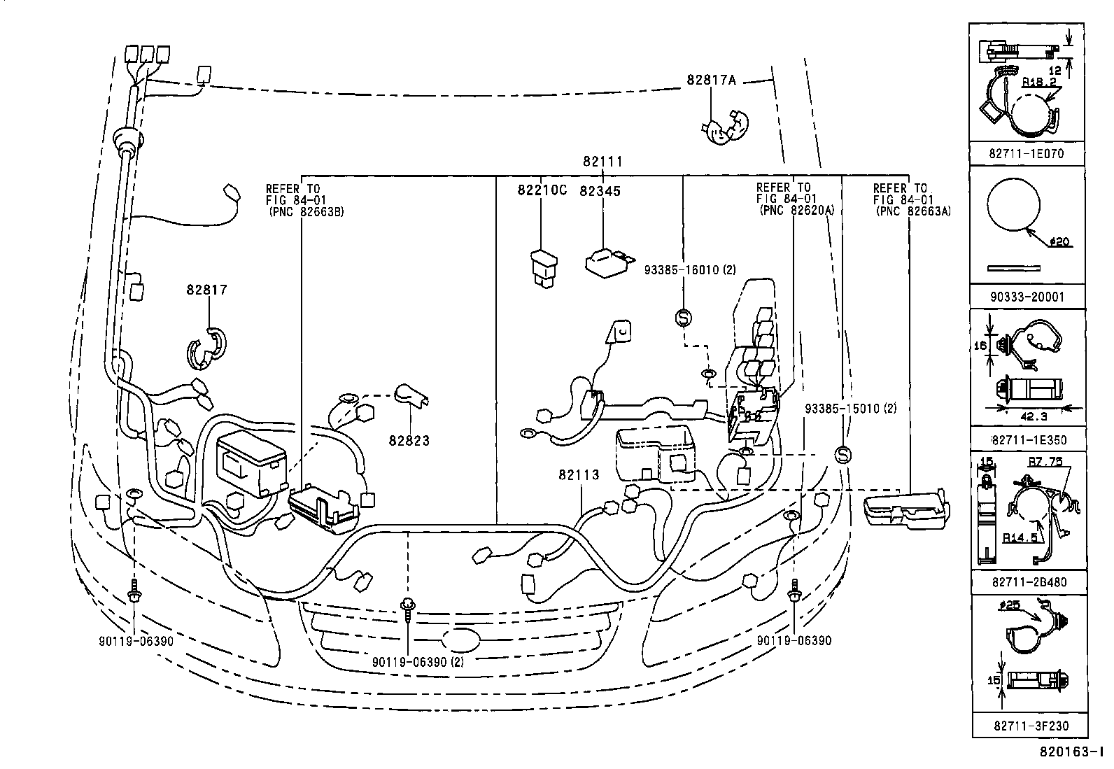 82151-33770 WIRE, FRONT DOOR, RH product image