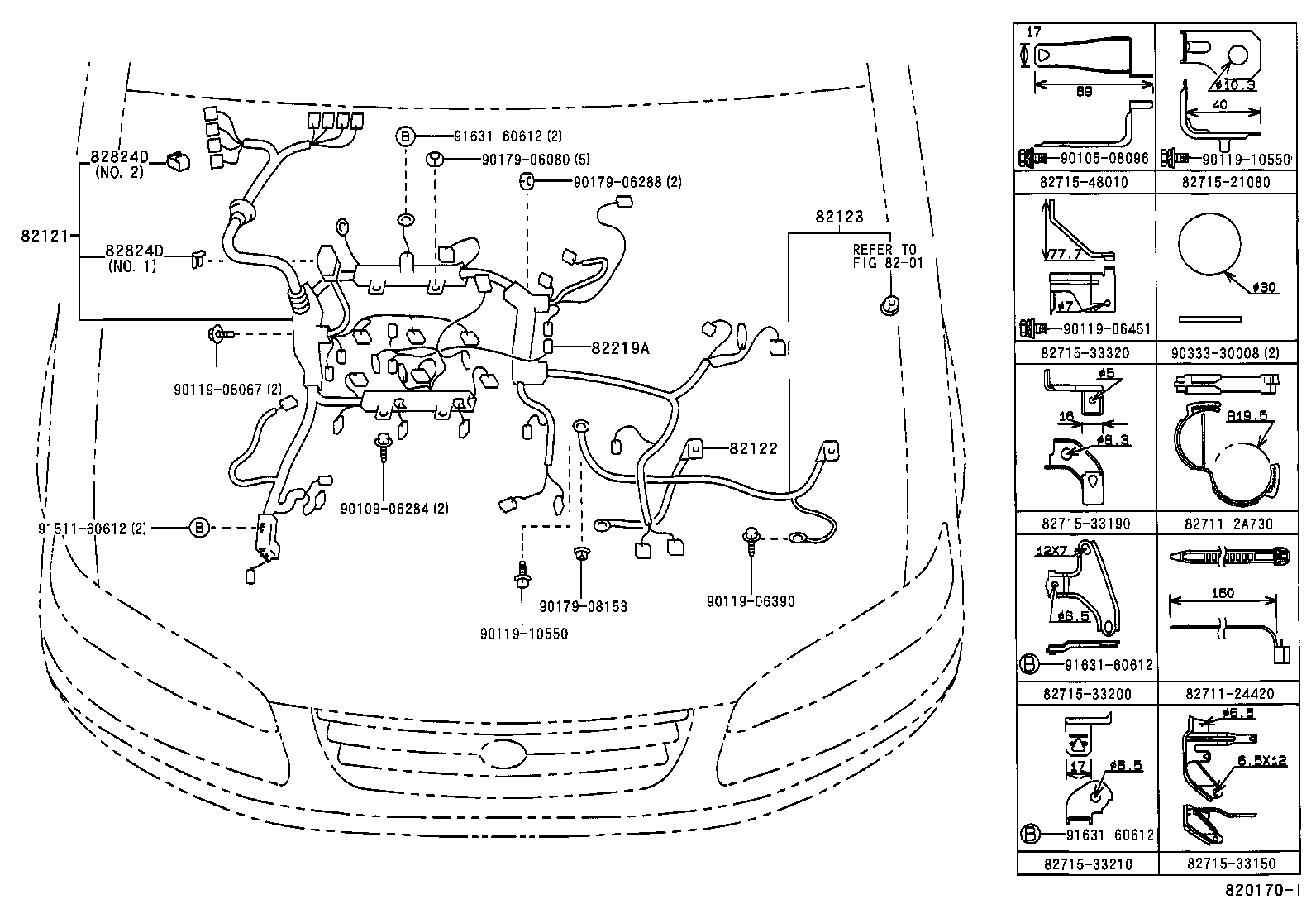 Toyota 82152-3T080 WIRE, FRONT DOOR, LH