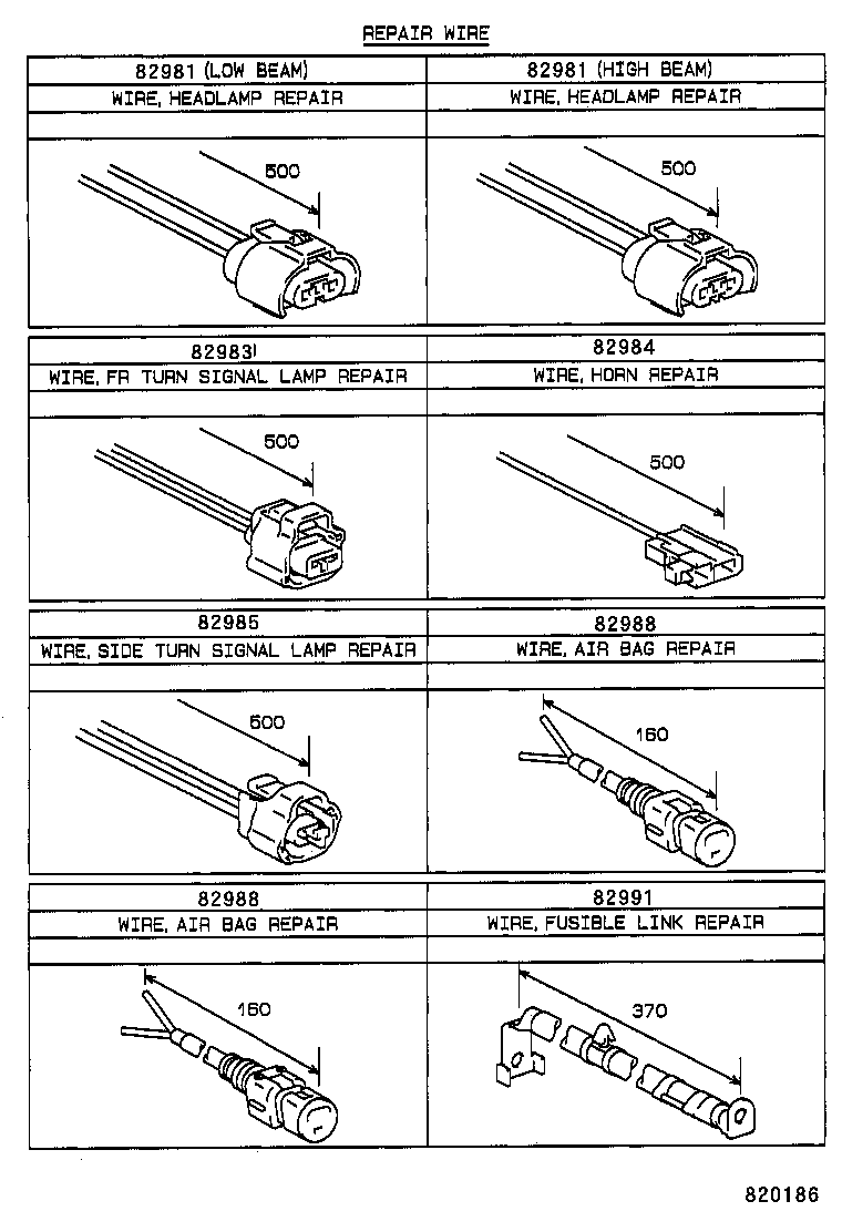 82191-24110 WIRE, FRONT SEAT, RH product image