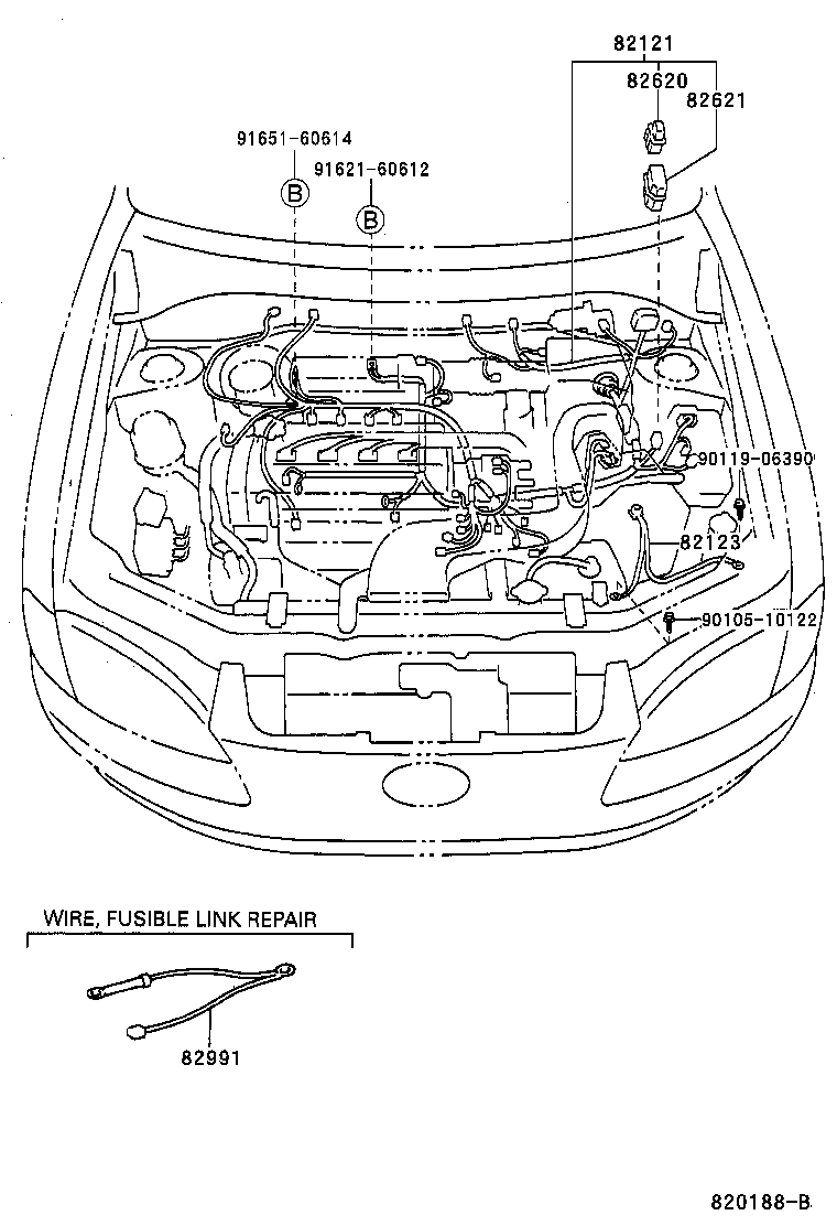 82151-16530 WIRE, FRONT DOOR, RH product image