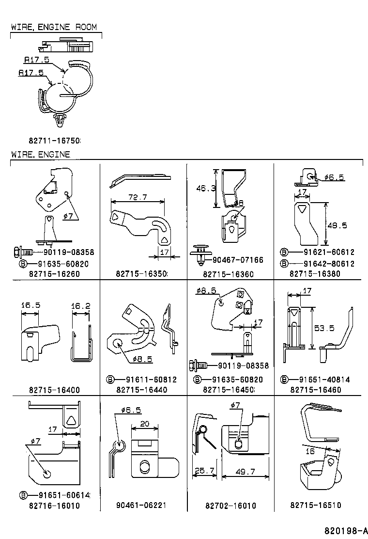 82151-16530 WIRE, FRONT DOOR, RH product image