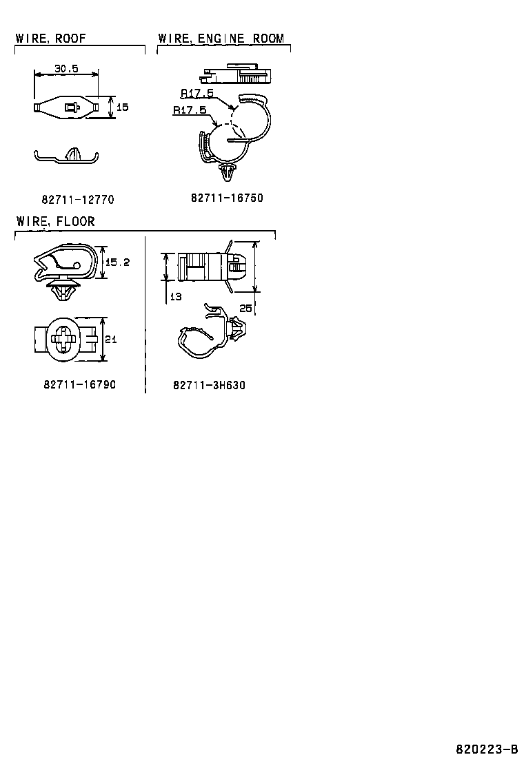 82151-16480 WIRE, FRONT DOOR, RH product image