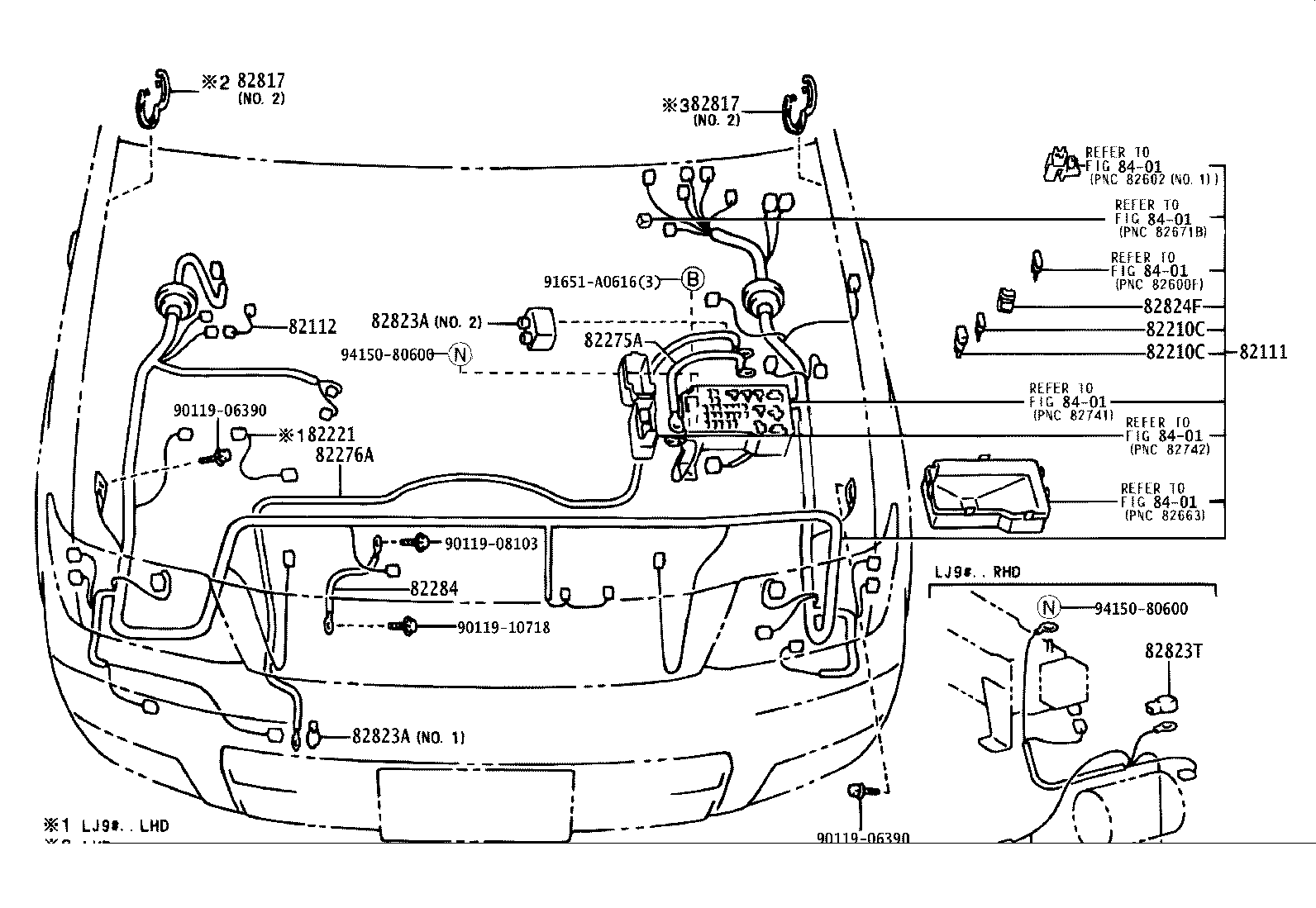 82124-60050 WIRE, ENGINE, NO.4 product image
