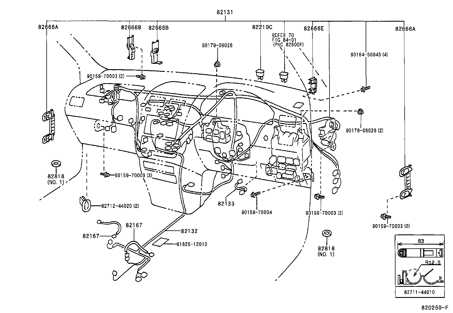 82154-44010 WIRE, REAR DOOR, NO.2 product image