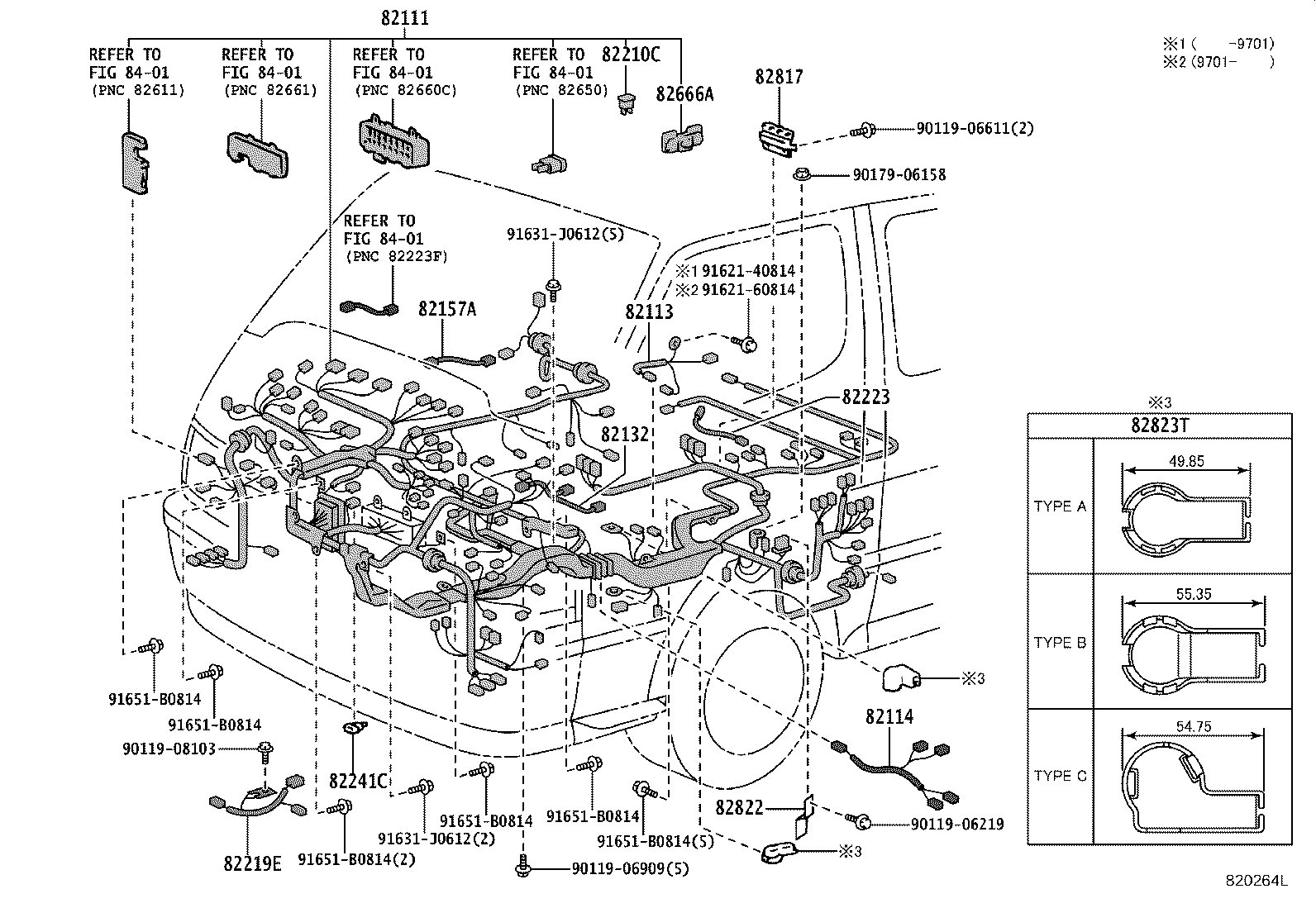 82020-26032 HARNESS ASSY, WIRING COWL TO HEADLAMP product image