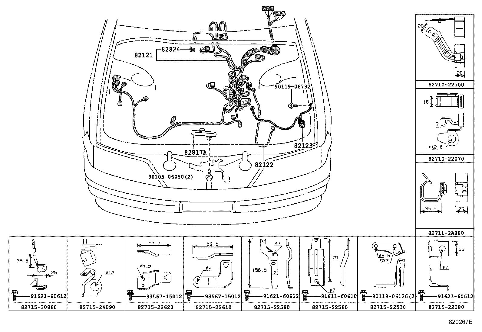 82817-3K160 PROTECTOR, WIRING HARNESS, NO.2 product image