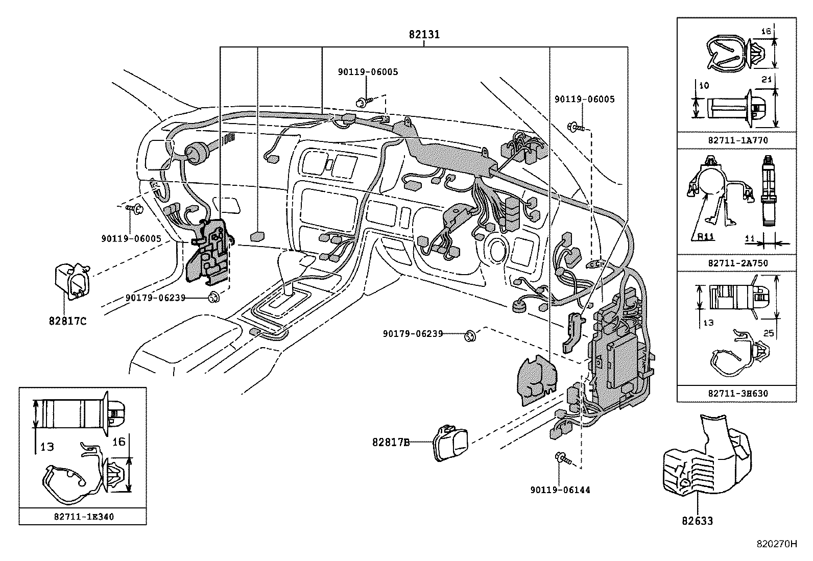 82817-3K160 PROTECTOR, WIRING HARNESS, NO.2 product image