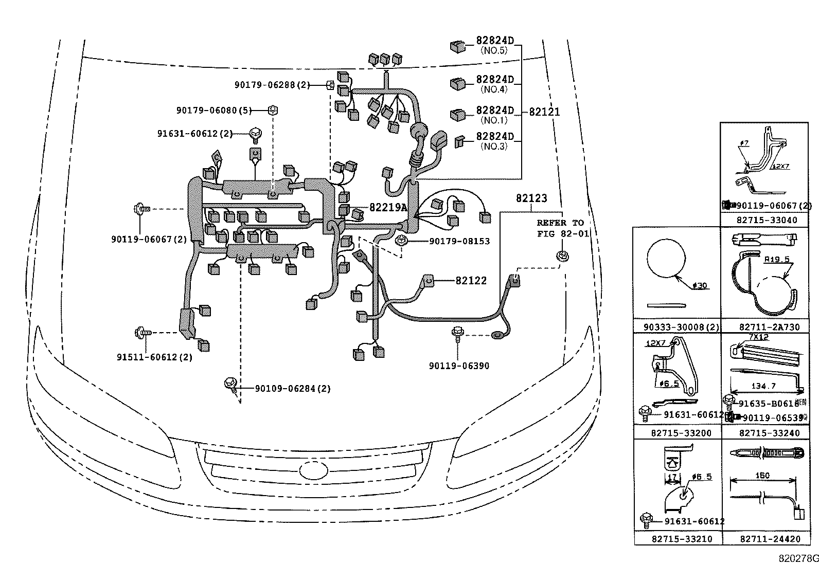 82151-33691 WIRE, FRONT DOOR, RH product image