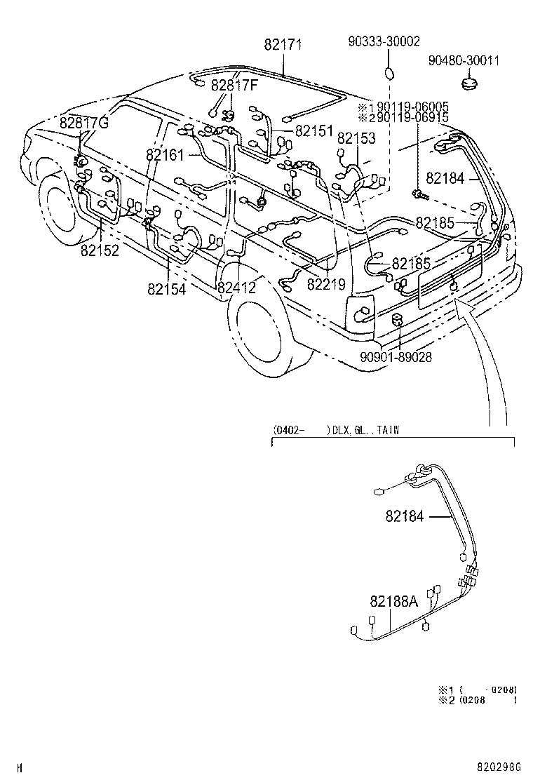 82124-0B050 WIRE, ENGINE, NO.4 product image