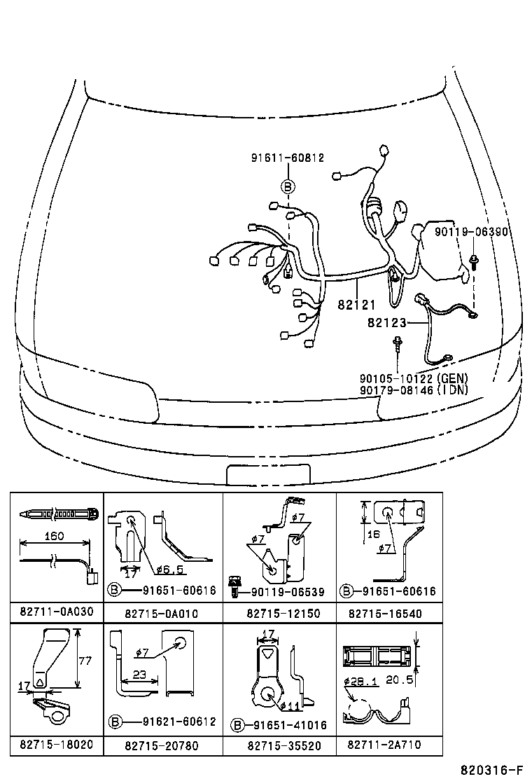 82121-0A080 WIRE, ENGINE product image