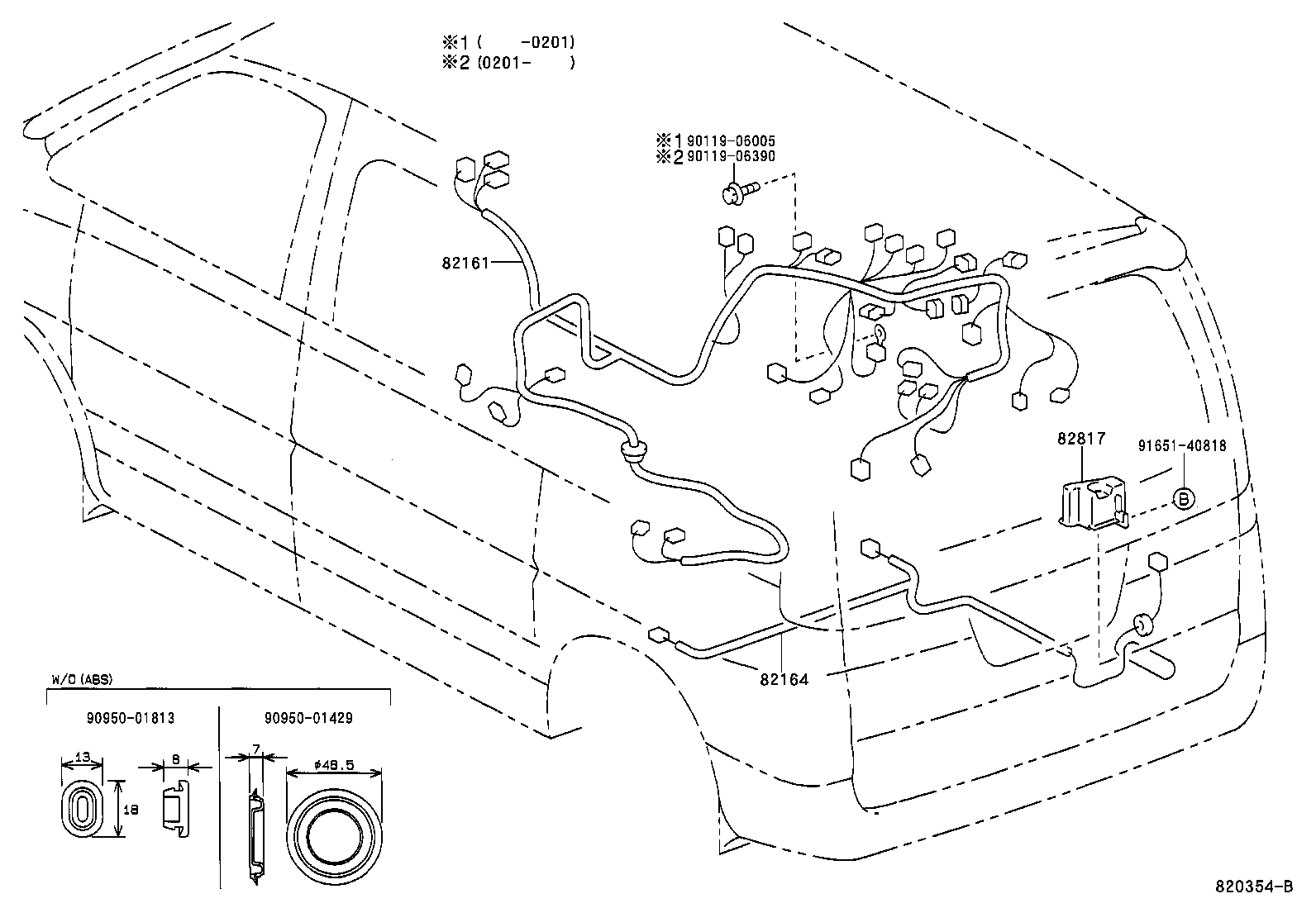 82817-28880 PROTECTOR, WIRING HARNESS, NO.2 product image