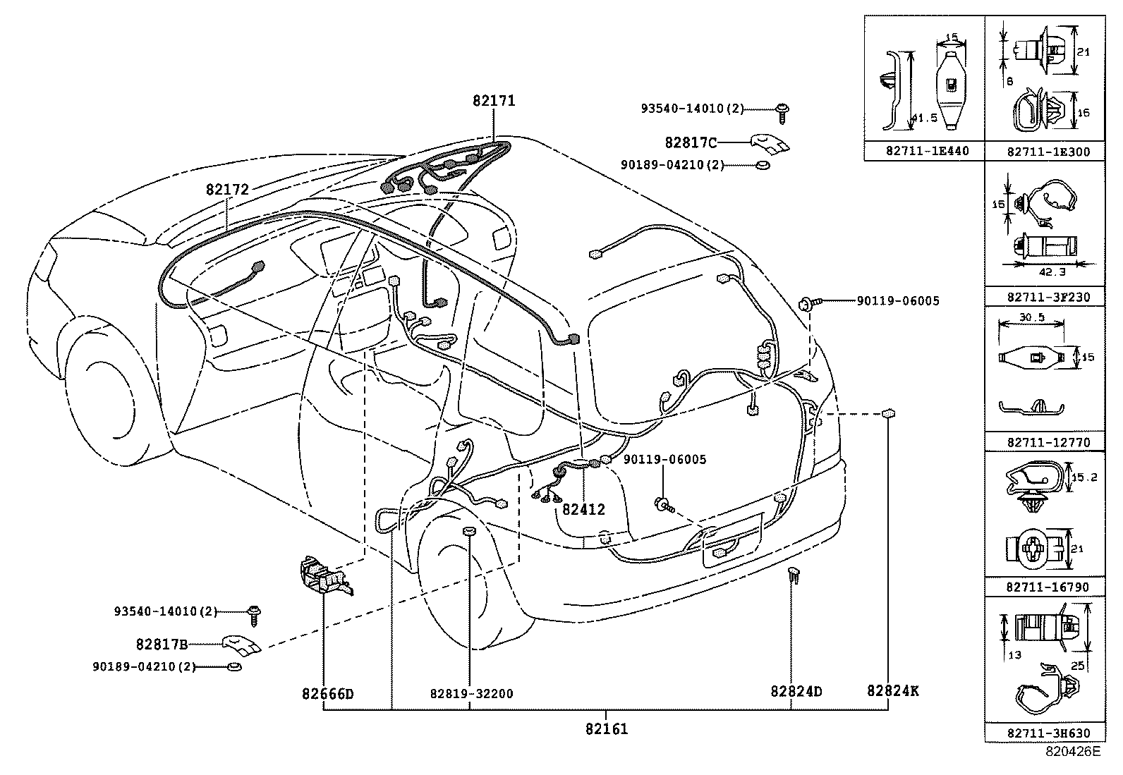 82121-13451 WIRE, ENGINE product image
