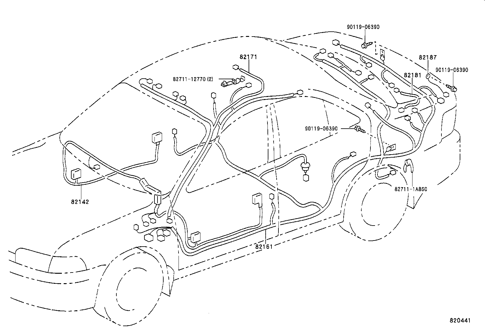 82817-1A070 PROTECTOR, WIRING HARNESS, NO.2 product image