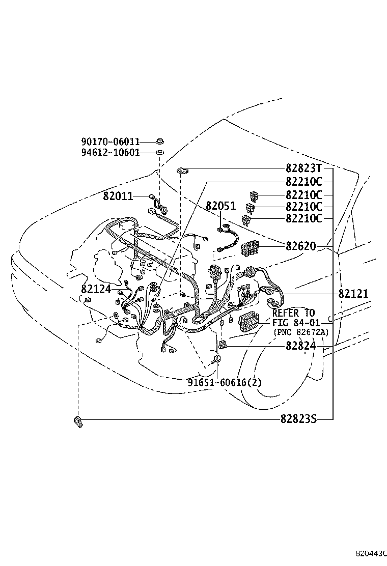 82121-13362 WIRE, ENGINE product image