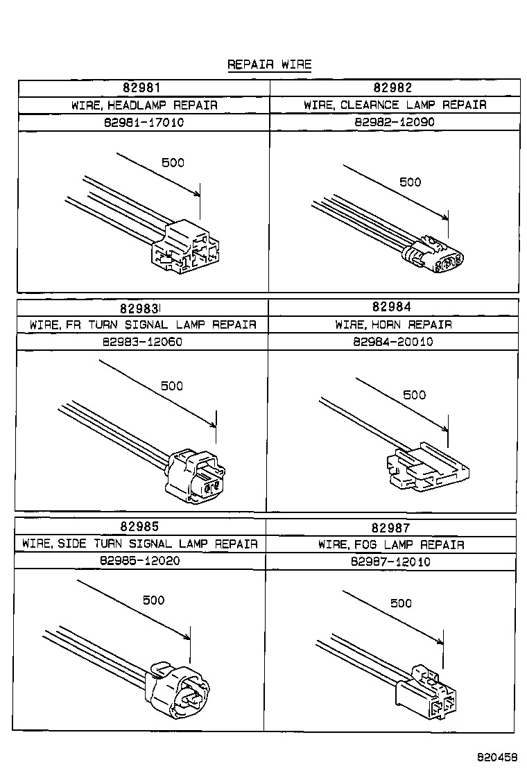 82142-12200 WIRE, INSTRUMENT PANEL, NO.2 product image