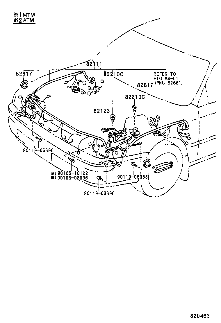 82142-12260 WIRE, INSTRUMENT PANEL, NO.2 product image