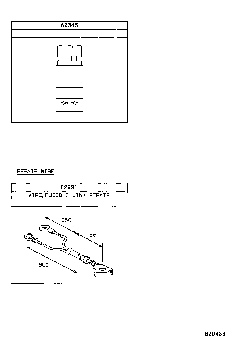 82142-12260 WIRE, INSTRUMENT PANEL, NO.2 product image