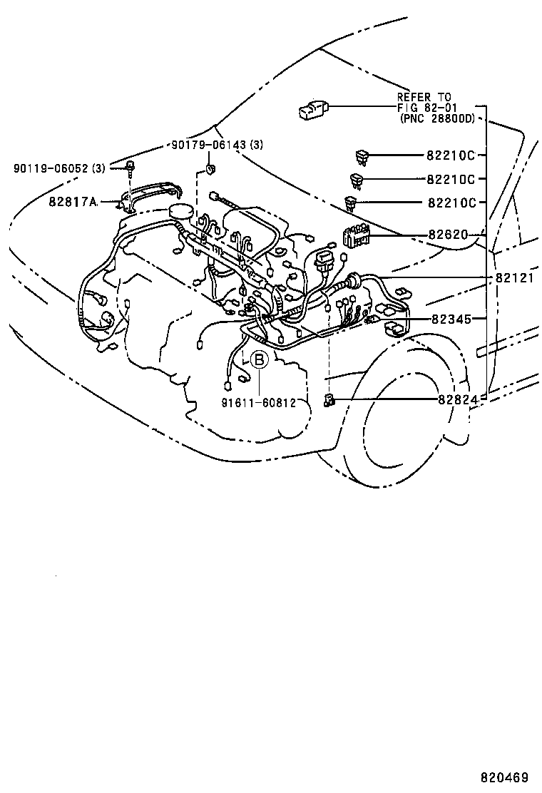 82817-1A070 PROTECTOR, WIRING HARNESS, NO.2 product image