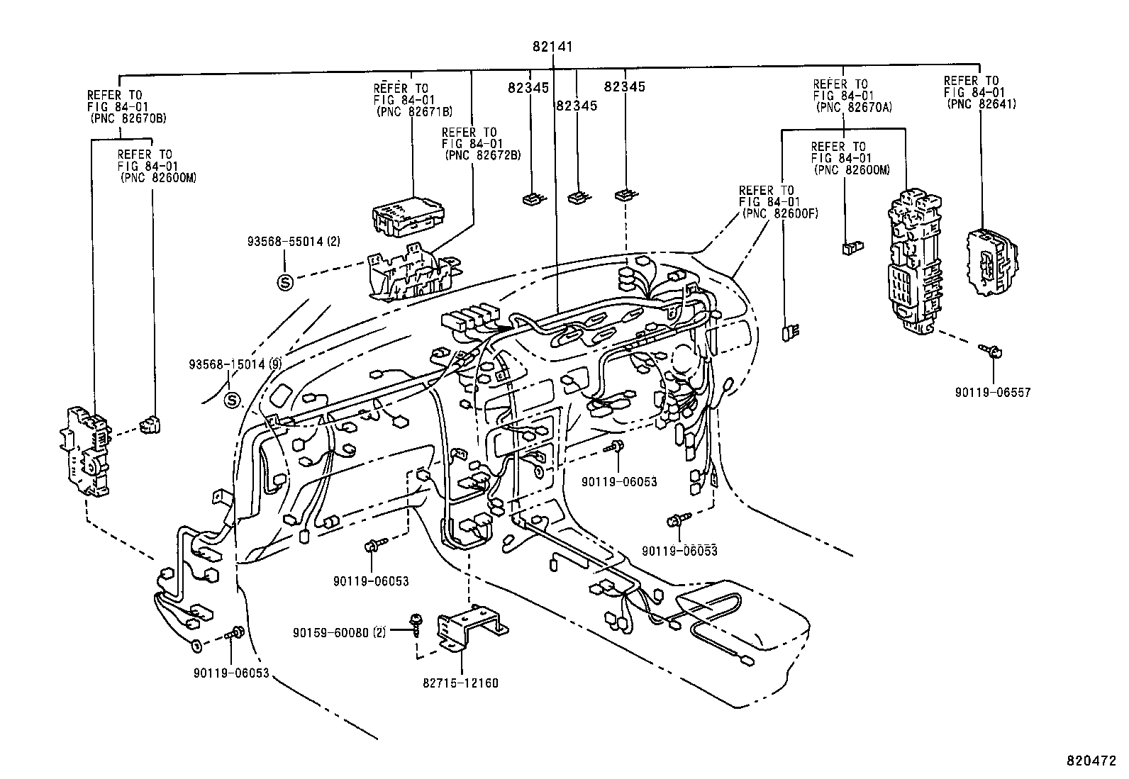 82142-12200 WIRE, INSTRUMENT PANEL, NO.2 product image
