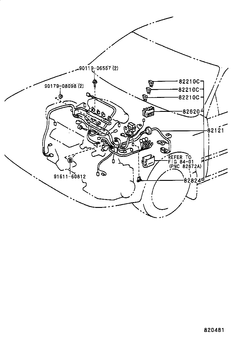 82142-12200 WIRE, INSTRUMENT PANEL, NO.2 product image