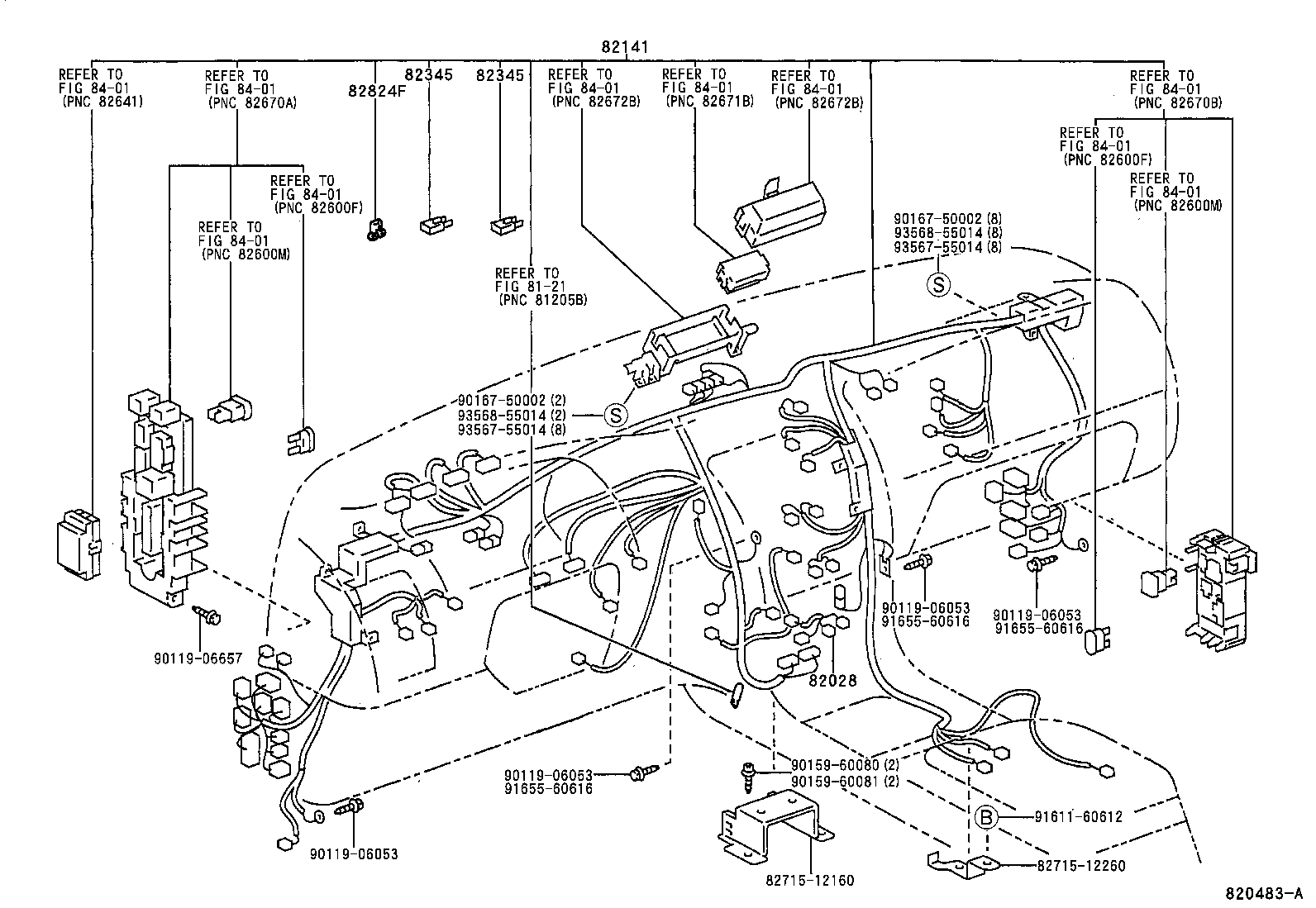 82142-12200 WIRE, INSTRUMENT PANEL, NO.2 product image