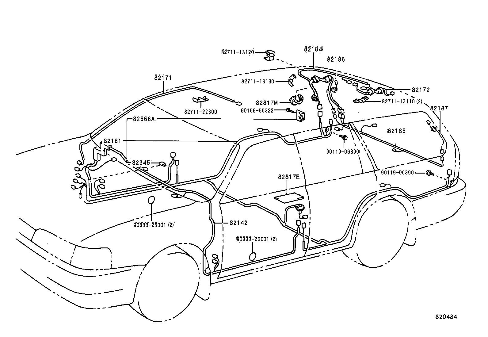 82142-12200 WIRE, INSTRUMENT PANEL, NO.2 product image