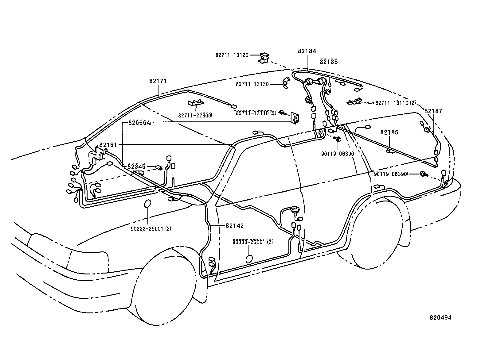 82011-12020 WIRING ASSY, BRAKE WARNING SYSTEM product image